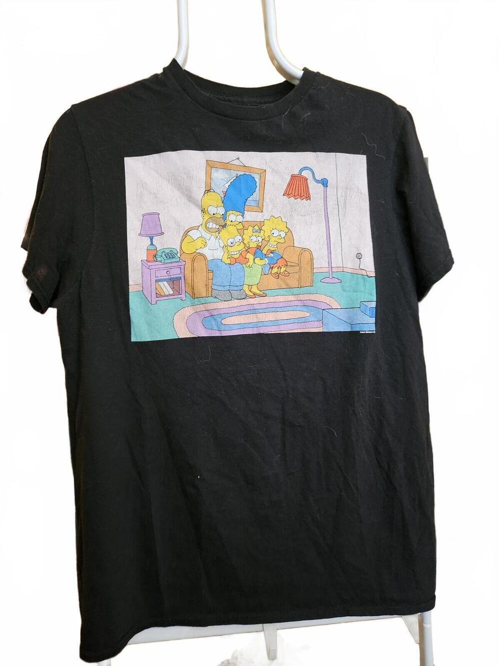 VTG Simpsons couch TV Graphic Tee T Shirt Mens M - EUC